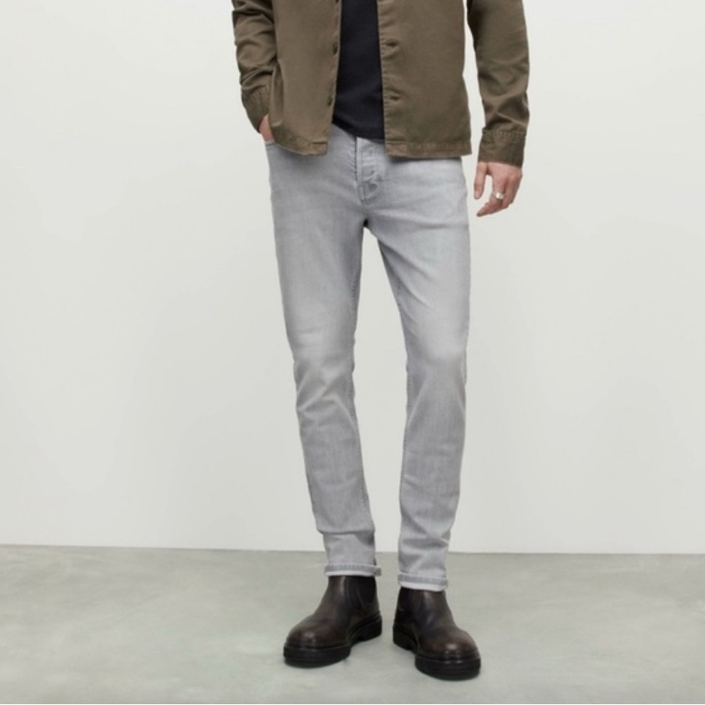 Allsaints Light Gray Cigarette Jeans - W34